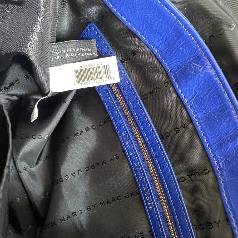 Marc By Marc Jacobs Blue Too Hot To Handle Lea Bag